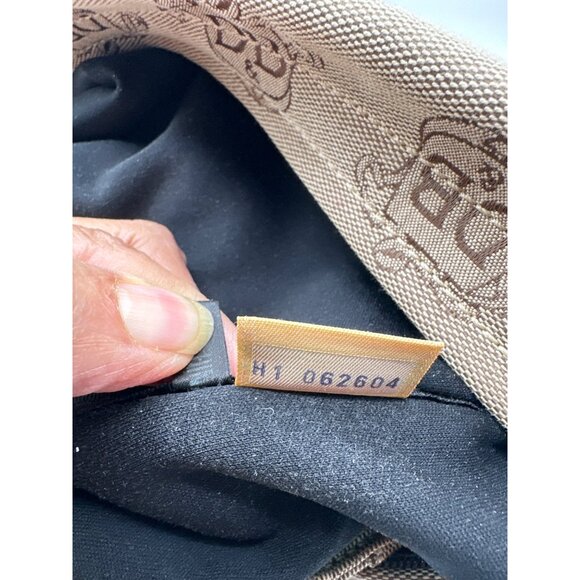 Dooney & Bourke Beige Signature Logo Canvas Shoulder Bag  Brown Leather Strap - Picture 7 of 10